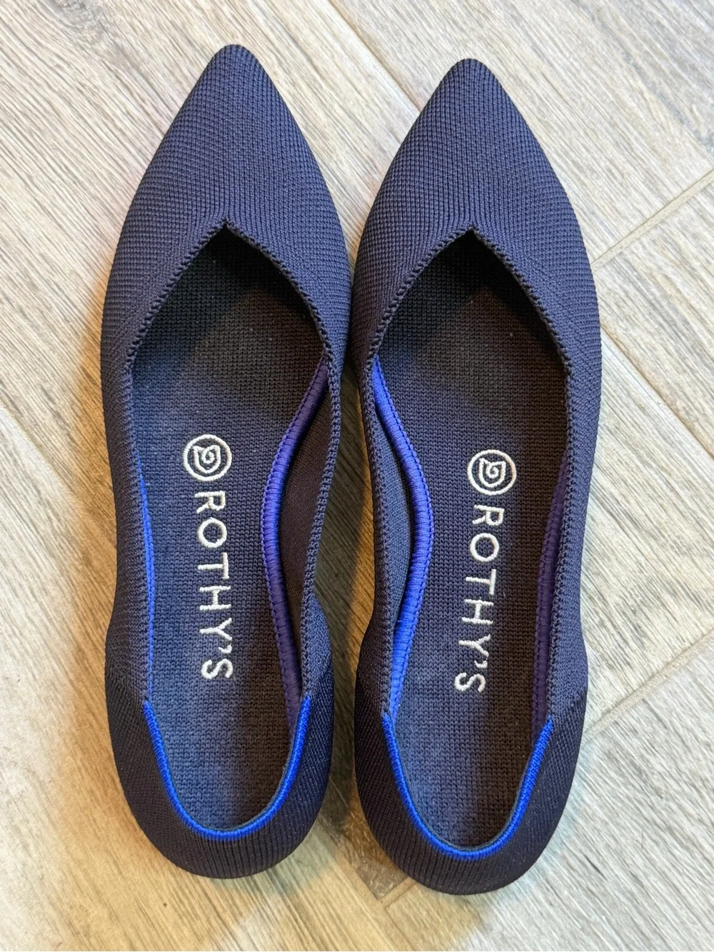 Rothy's The Point Maritime Navy Slip On Flats Ballet Shoes Women's USA Size 7.5